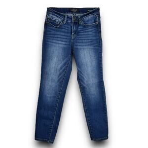 Judy Blue Relaxed Fit Mid Rise Stretch Denim Jeans Cropped Ankle Tapered Size 26